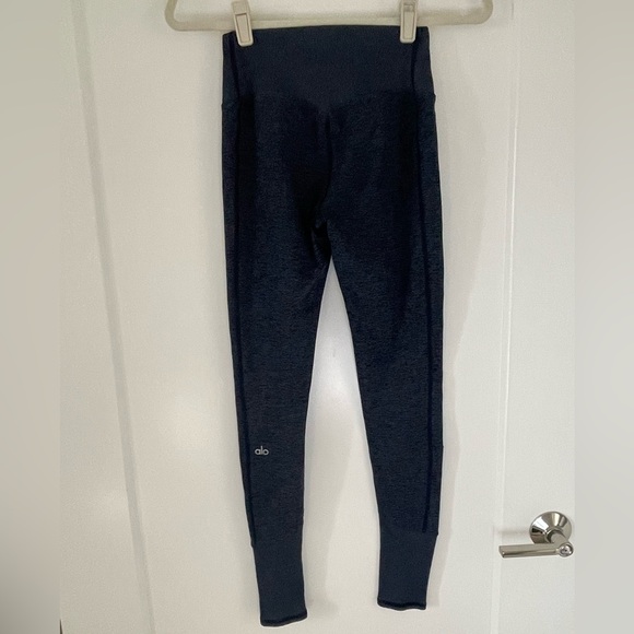 Alo High-Waist Alosoft Lounge Legging, Navy, Size XS - Picture 3 of 6